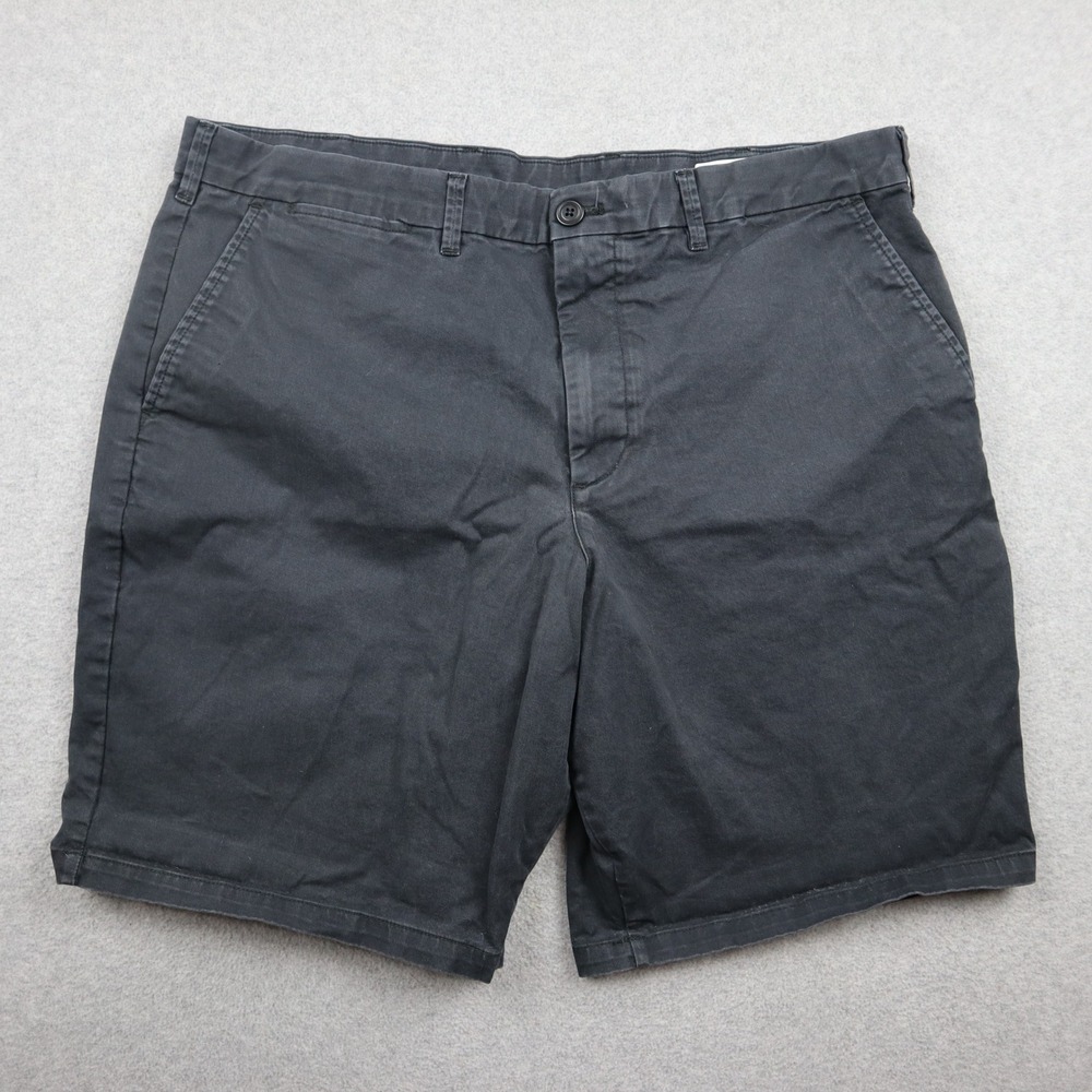 GAP Shorts Mens 36 10" Chino Faded Black Regenerative Cotton Stretch Flex Casual